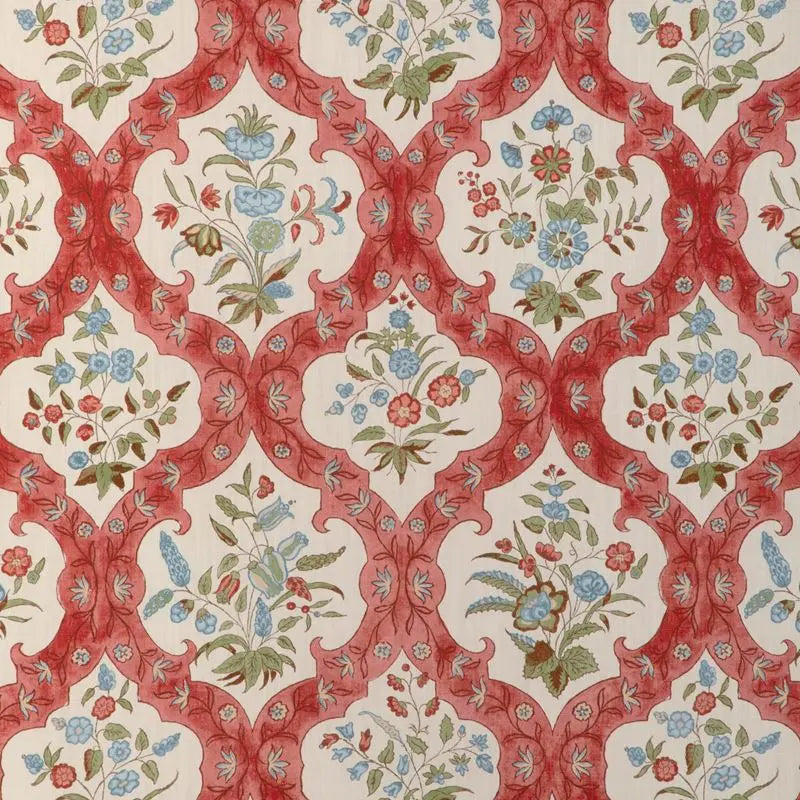 Brunschwig & Fils Fabric 8023102.195 Ventoux Print Red/Blue