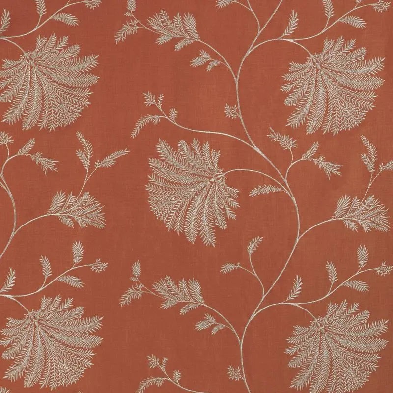 Brunschwig & Fils Fabric 8023116.12 Maelle Emb Terracotta