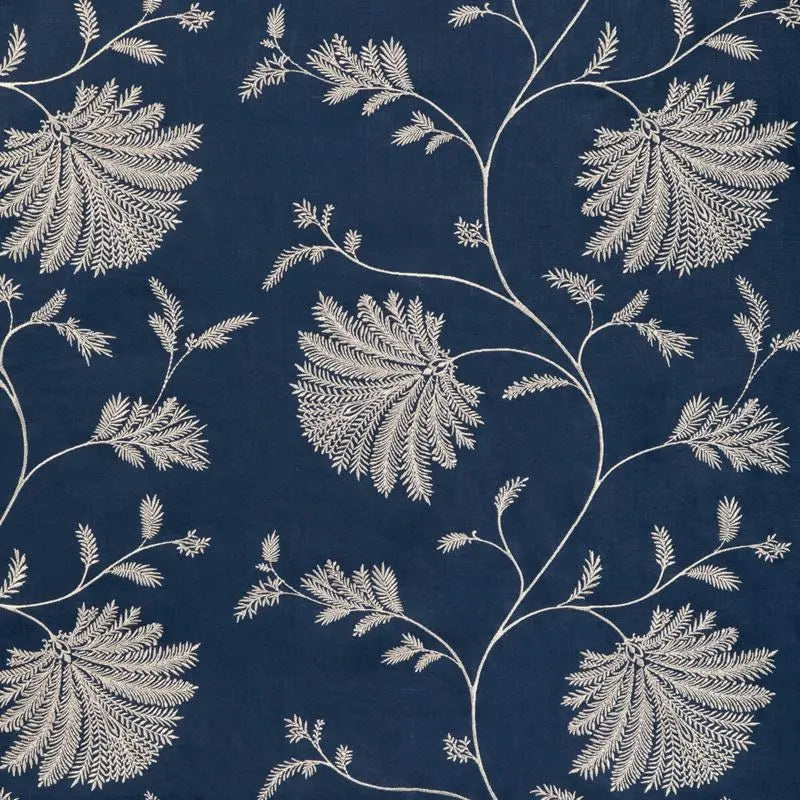 Brunschwig & Fils Fabric 8023116.50 Maelle Emb Navy