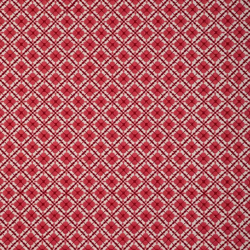 Brunschwig & Fils Fabric 8023119.99 Ines Emb Red