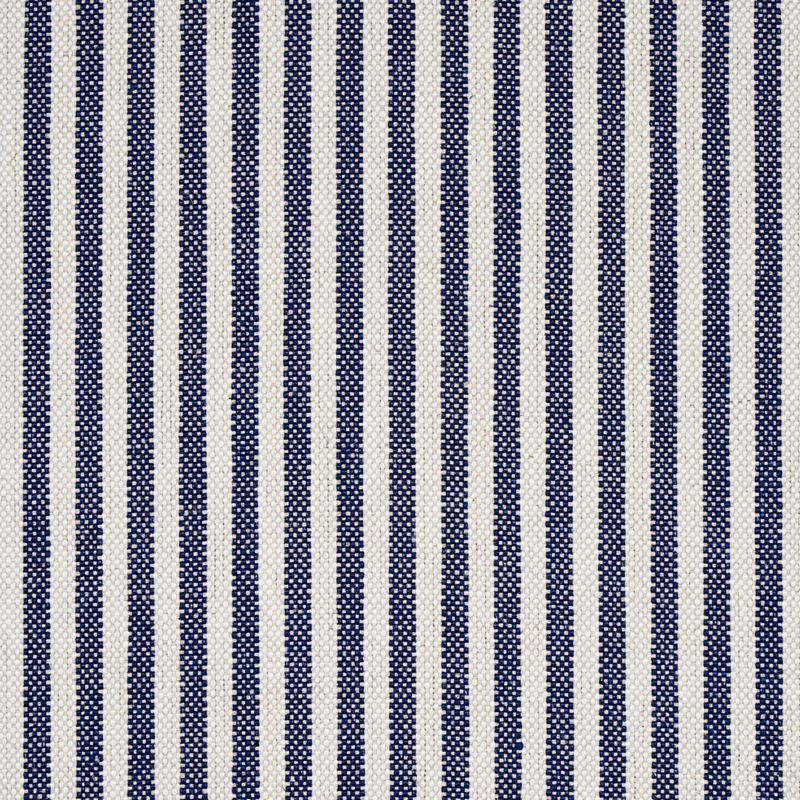 Schumacher Fabric 80491 Lilly Stripe High Performance Navy & Ivory