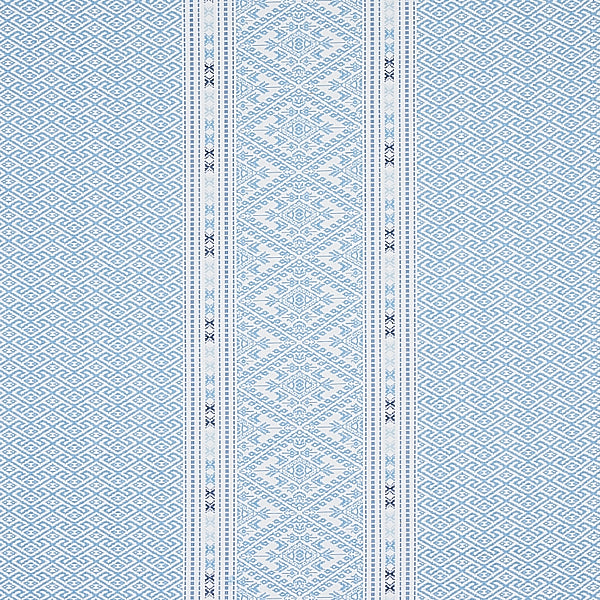 Schumacher Fabric 80611 Ruiz Jacquard Sky