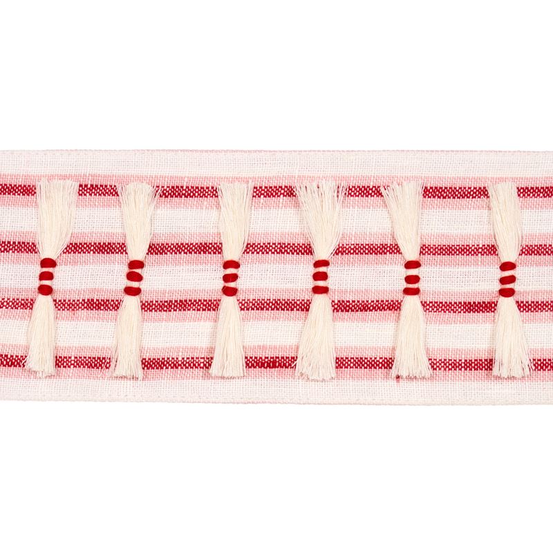 Schumacher Fabric Trim 81202 Eyelash Fringe Red