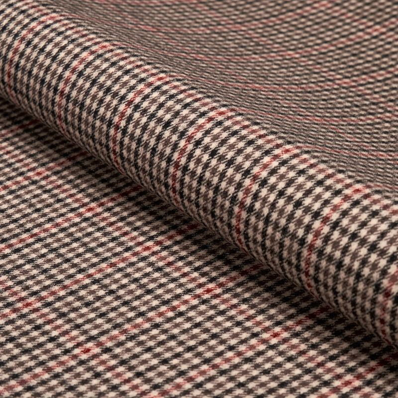 Schumacher Fabric 82330 Aldridge Wool Houndstooth Brown