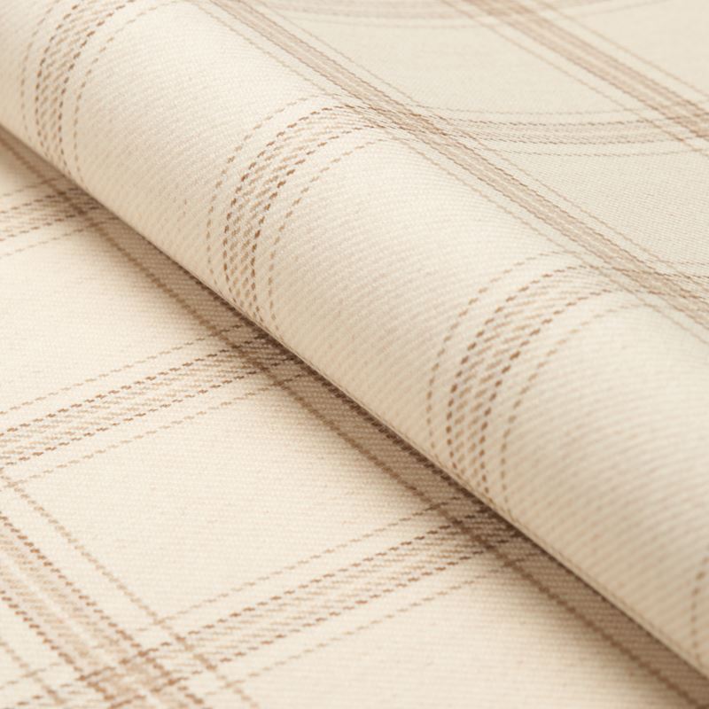 Schumacher Fabric 82340 Blackburn Merino Plaid Ivory