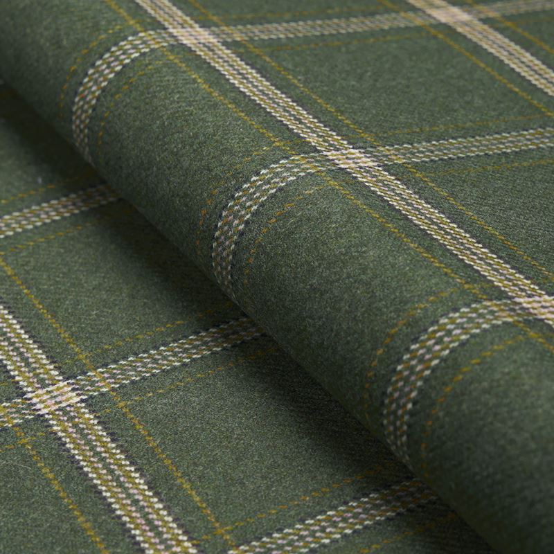 Schumacher Fabric 82343 Blackburn Merino Plaid Green