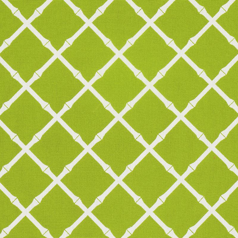 Schumacher Fabric 82760 Bamboo Trellis Indoor/Outdoor Leaf