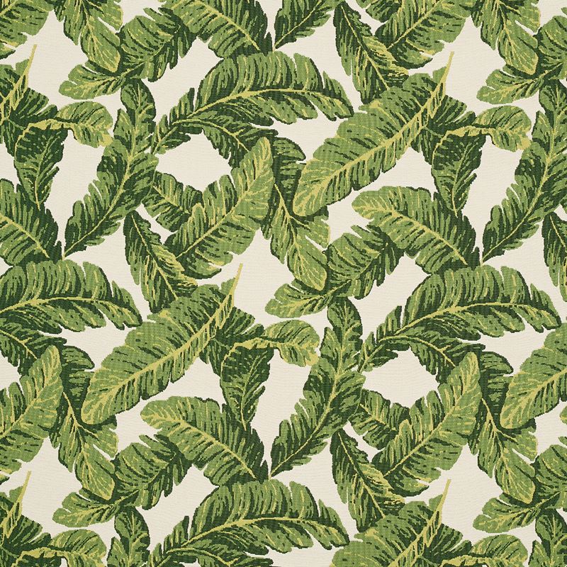 Schumacher Fabric 82770 Tropical Leaf Indoor/Outdoor Green