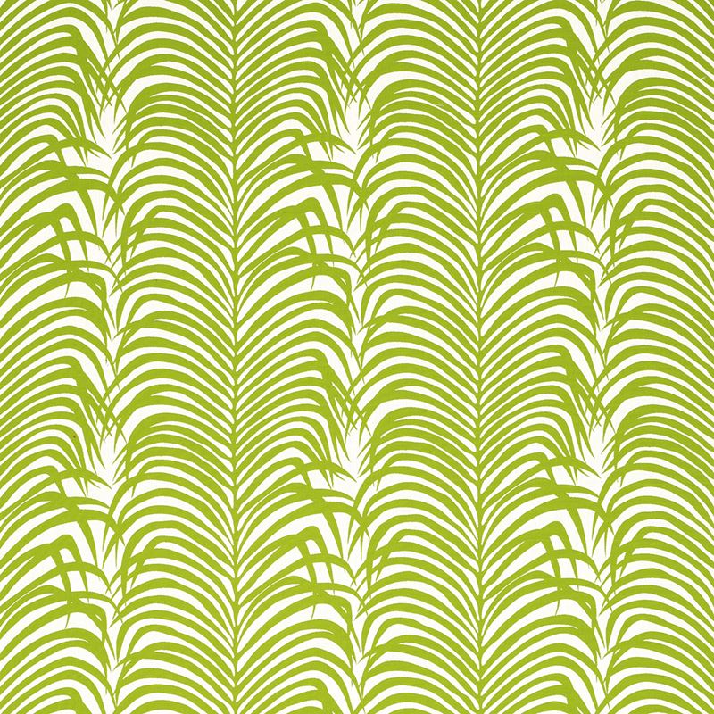 Schumacher Fabric 82780 Zebra Palm Indoor/Outdoor Green