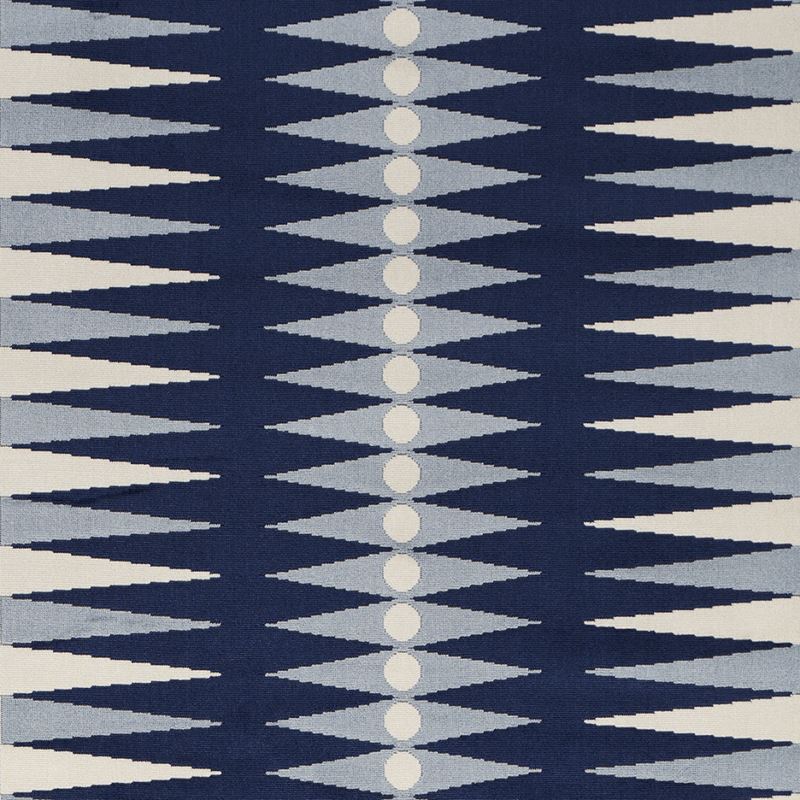 Schumacher Fabric 83200 Backgammon Cut Velvet Blue