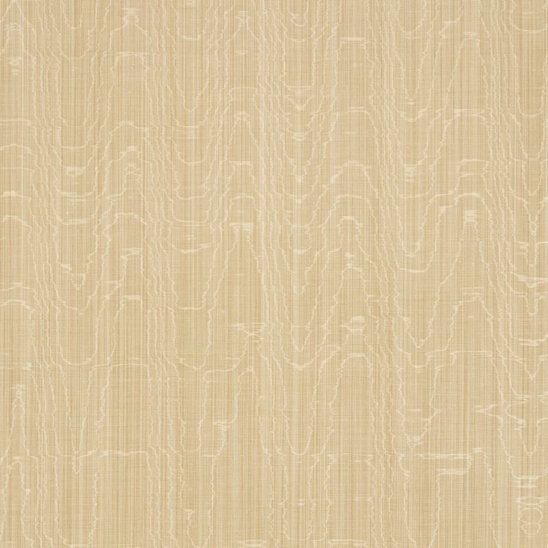 Schumacher Fabric 83252 Beau Cotton Linen Moirã‰ Soft Gold