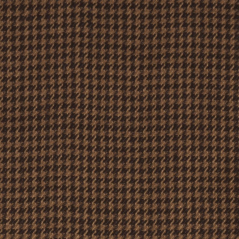 Schumacher Fabric 83341 Lotti Linen Houndstooth Brown