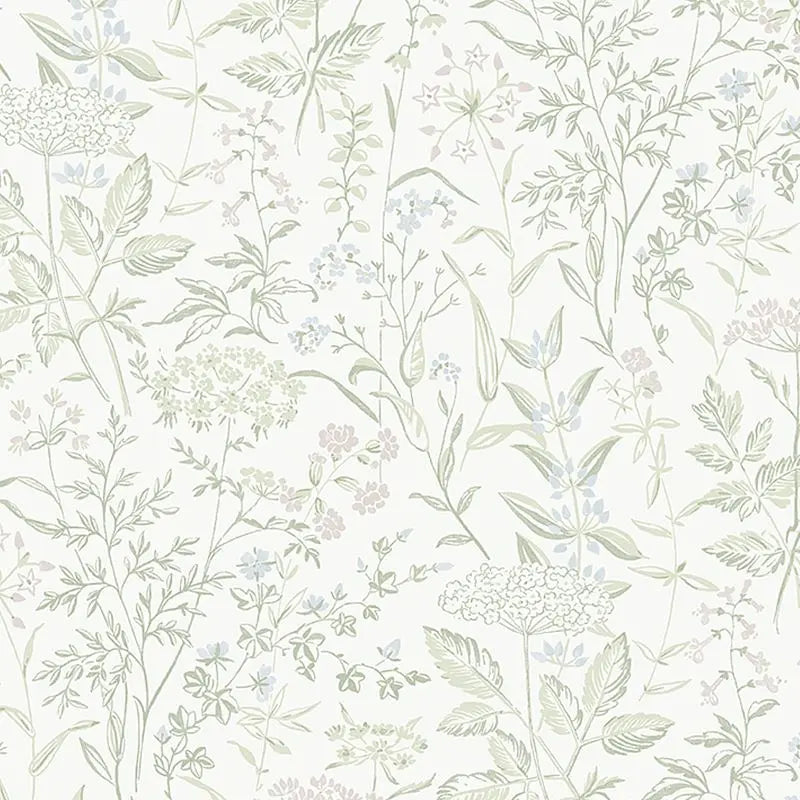 Schumacher Wallpaper 9336 Delicate Dance Leaf