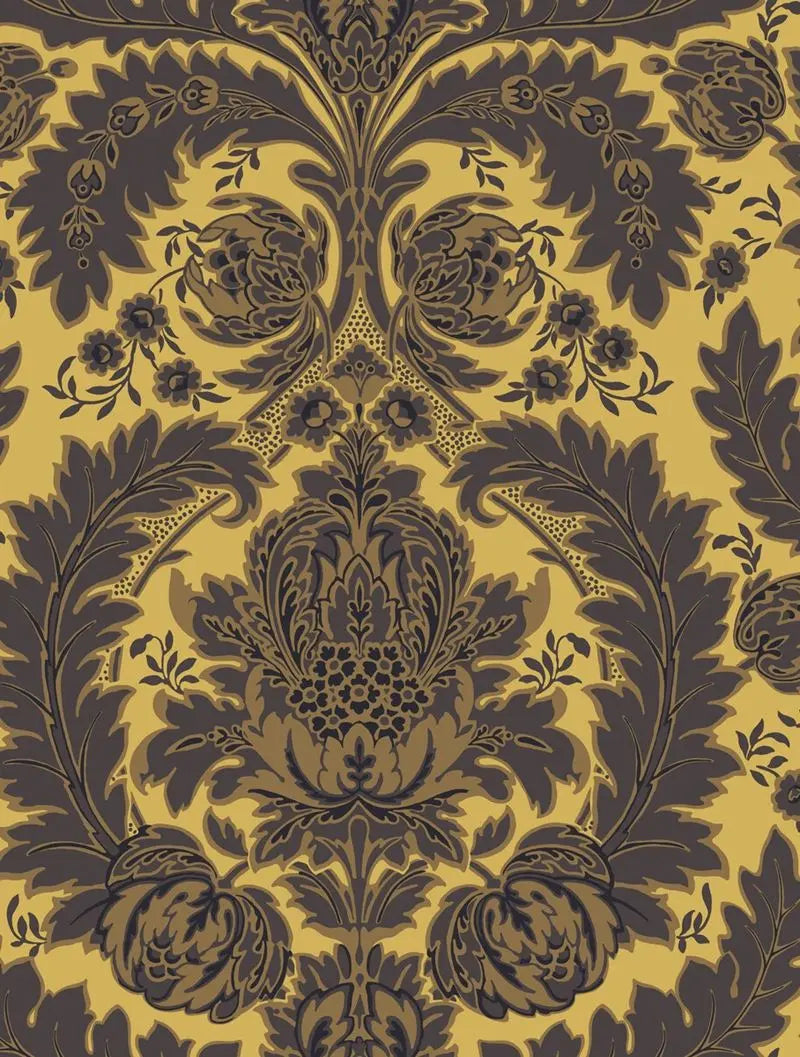 Cole & Son Wallpaper 94/9049.CS Coleridge Yellow Gold and Black