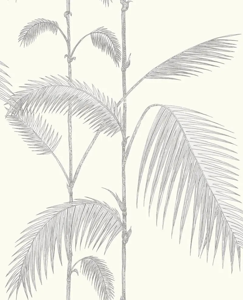 Cole & Son Wallpaper 95/1008.CS Palm Leaves Grey/White