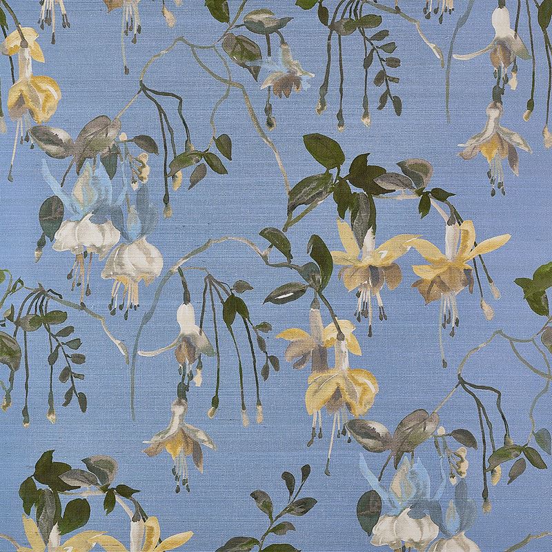 Phillip Jeffries Wallpaper 9831 Blushing Blooms Oxford Blue