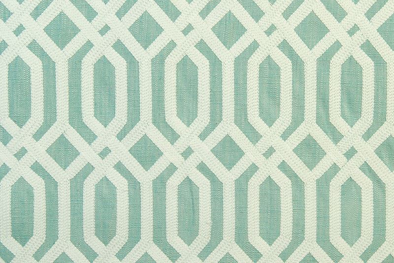 Scalamandre Fabric A9 00021863 Trellis Addiction Tiffany Blue