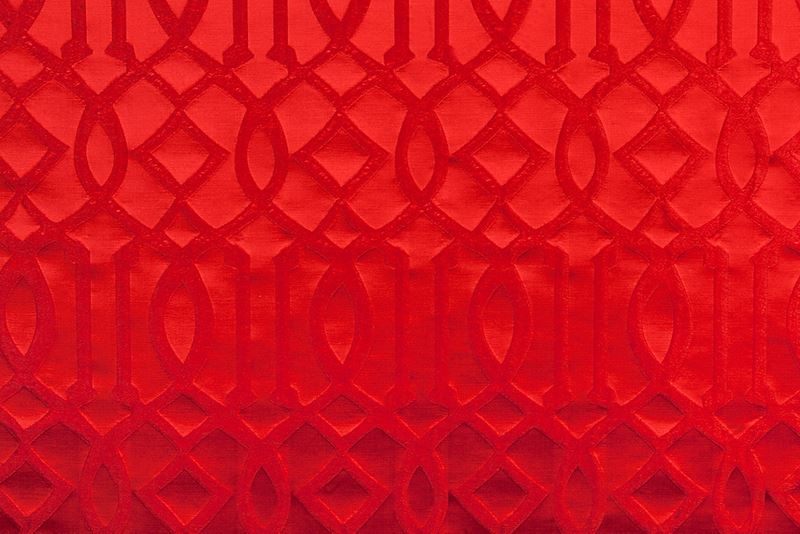 Scalamandre Fabric A9 00041870 Master Trellis Coca Cola Red