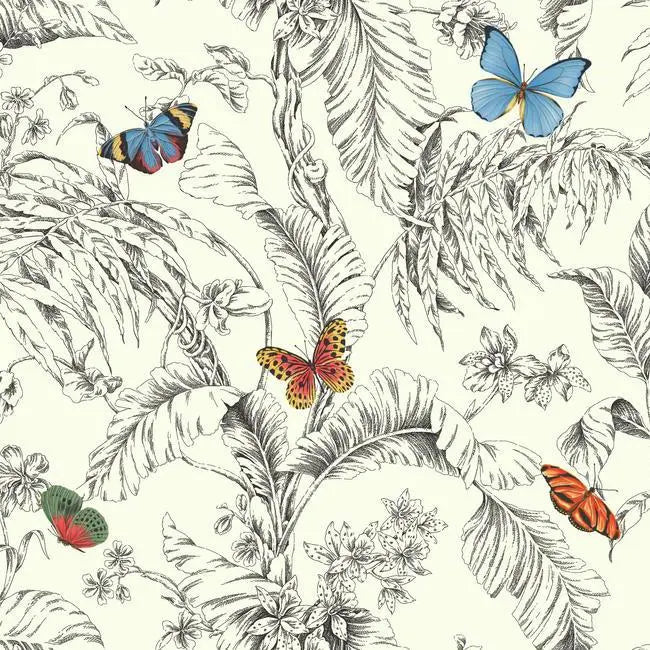 York AF2025 Ashford Toiles Papillon Wallpaper