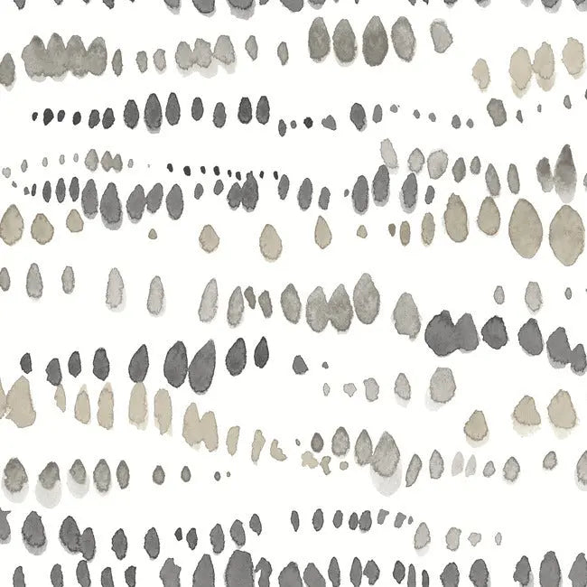 York AG2046 Black & Taupe Dewdrops Wallpaper