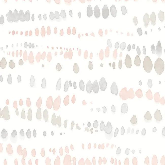 York AG2047 Pink & Grey Dewdrops Wallpaper