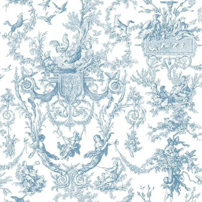 York AT4241 Ashford Toiles Old World Toile Wallpaper