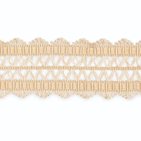 Schumacher Fabric Trim B181-3 Nikita Braid Peche Oyster