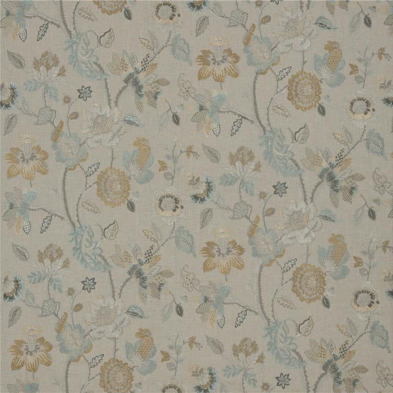 G P & J Baker Fabric BF10589.2 Dryden Aqua/Bronze