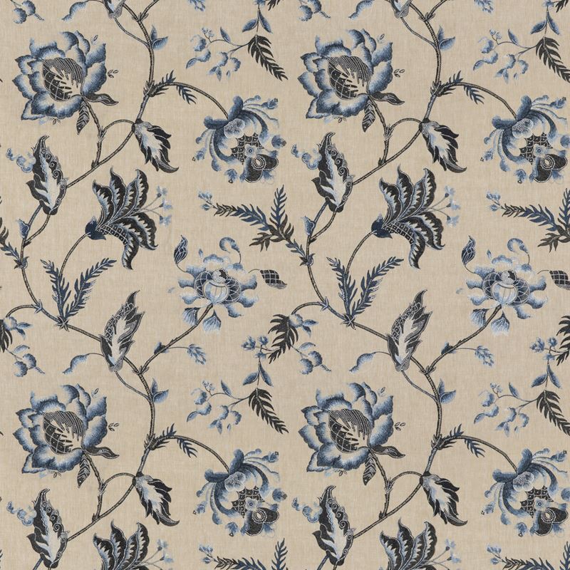 G P & J Baker Fabric BF10906.1 Antique Trail Indigo