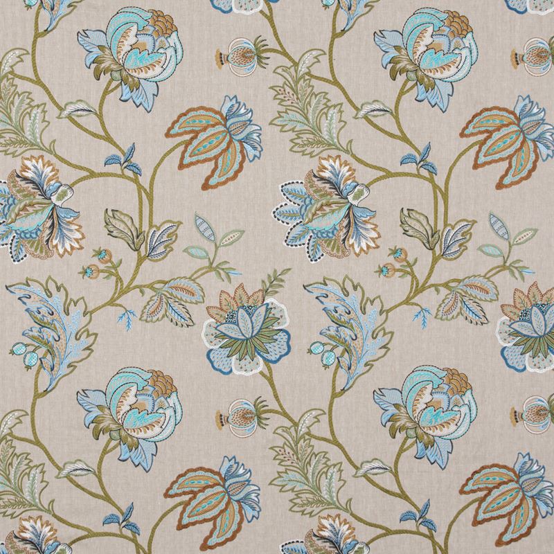 G P & J Baker Fabric BF10942.2 Agra Teal