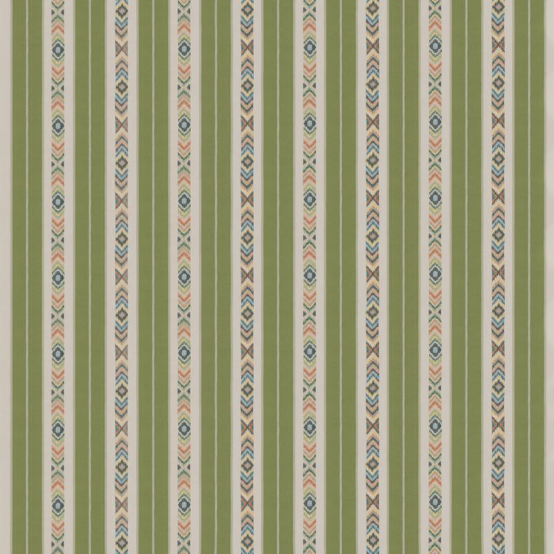 G P & J Baker Fabric BF10943.2 Ashlar Stripe Emerald