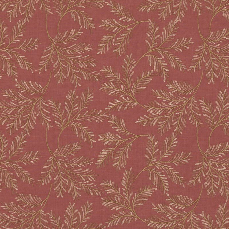 G P & J Baker Fabric BF10945.450 Chelsea Fern Red