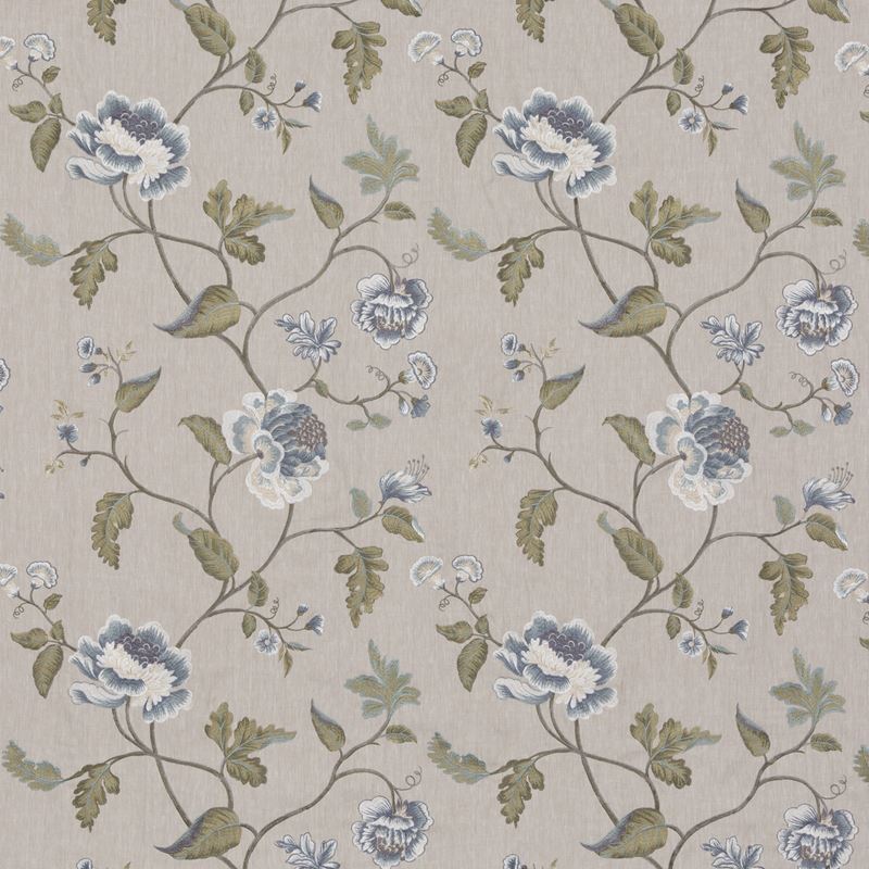 G P & J Baker Fabric BF10951.1 Lavenham Blue