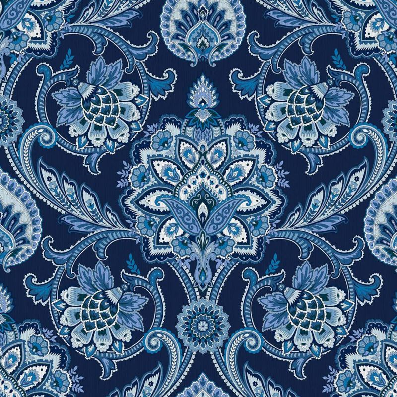 RM Coco Fabric Blickling Garden Damask Mood Indigo