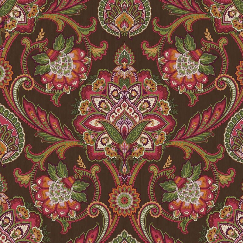 RM Coco Fabric Blickling Garden Damask Rum Raisin