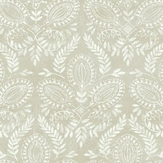 York BO6731 Laurel Damask Wallpaper