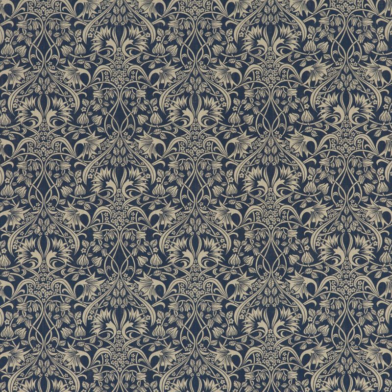 G P & J Baker Fabric BP10620.1 Fritillerie Indigo