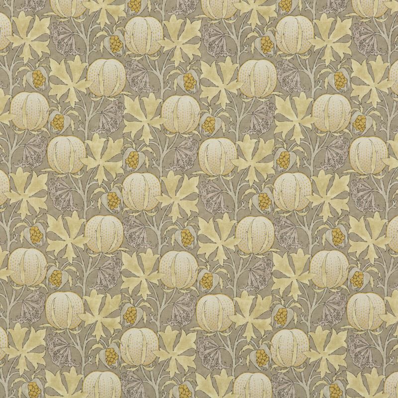 G P & J Baker Fabric BP10621.4 Pumpkins Grey/Ochre
