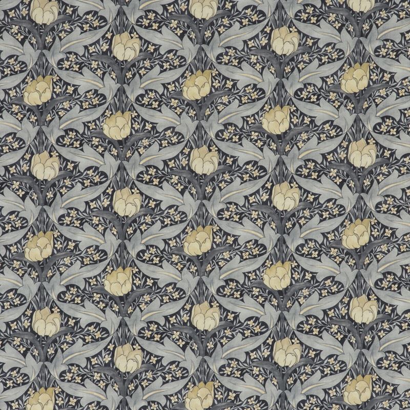 G P & J Baker Fabric BP10622.1 Tulip & Jasmine Indigo/Ivory