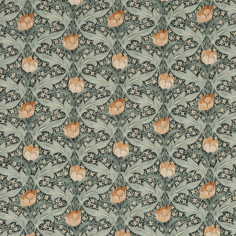 G P & J Baker Fabric BP10622.3 Tulip & Jasmine Teal