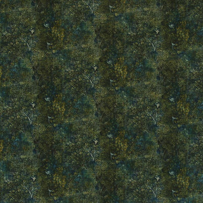 G P & J Baker Fabric BP10711.1 Persian Garden Velvet Peacock