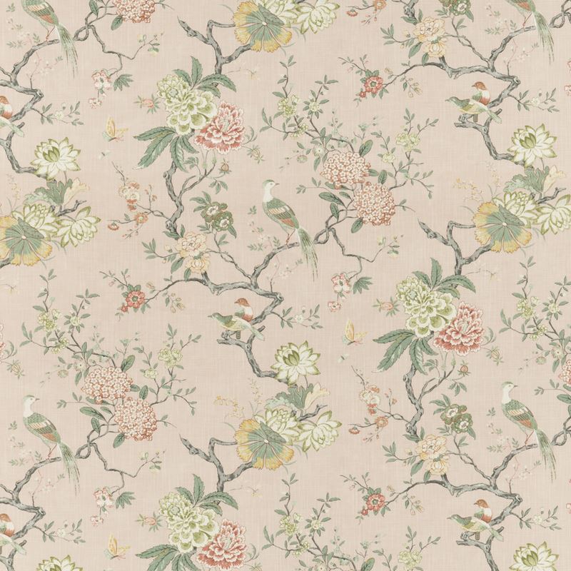 G P & J Baker Fabric BP10771.1 Oriental Bird Signature Blush