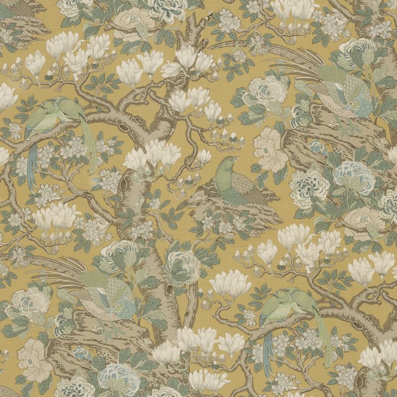 G P & J Baker Fabric BP10773.4 Rockbird Signature Ochre