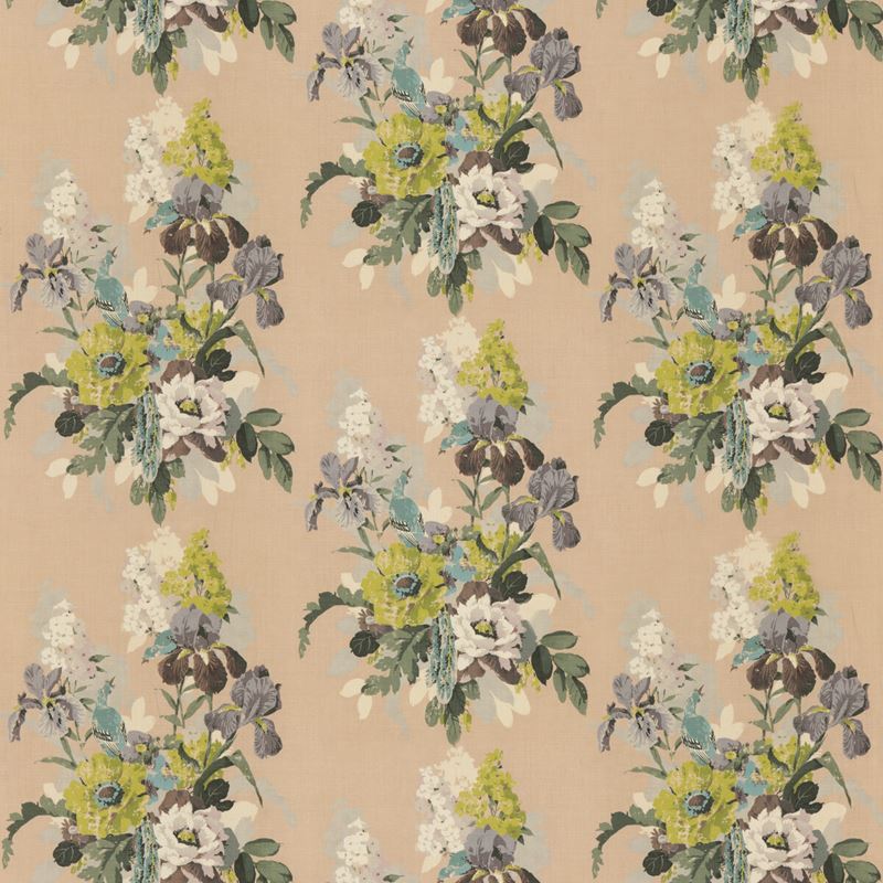 G P & J Baker Fabric BP10774.1 Bird & Iris Blush