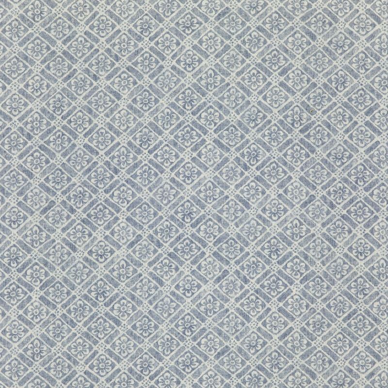 G P & J Baker Fabric BP10775.2 Moreton Trellis Indigo