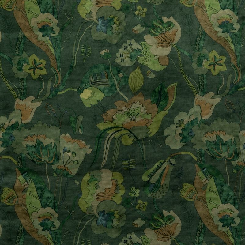 G P & J Baker Fabric BP10813.2 California Velvet Emerald