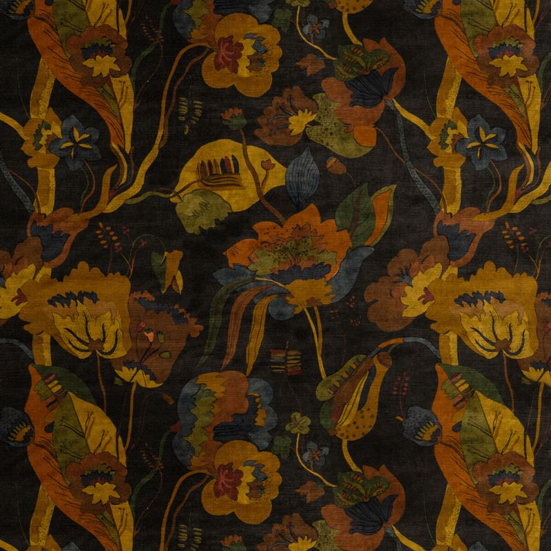 G P & J Baker Fabric BP10813.3 California Velvet Charcoal