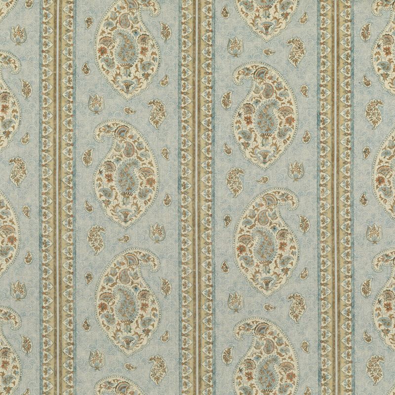 G P & J Baker Fabric BP10831.4 Coromandel Blue/Sand