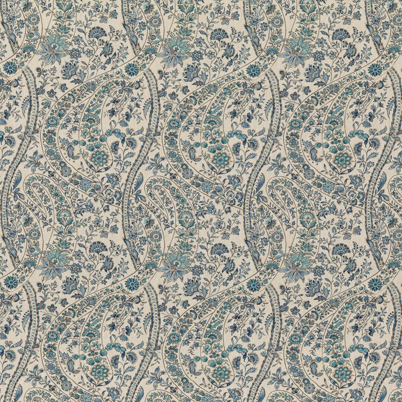 G P & J Baker Fabric BP10835.1 Bukhara Paisley Blue