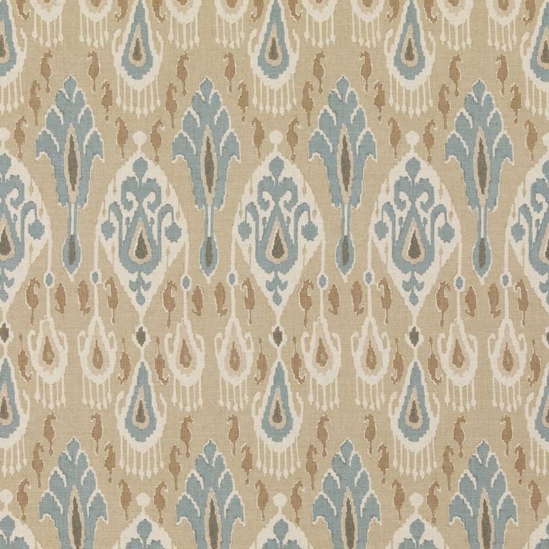 G P & J Baker Fabric BP10853.2 Ikat Bokhara Sand